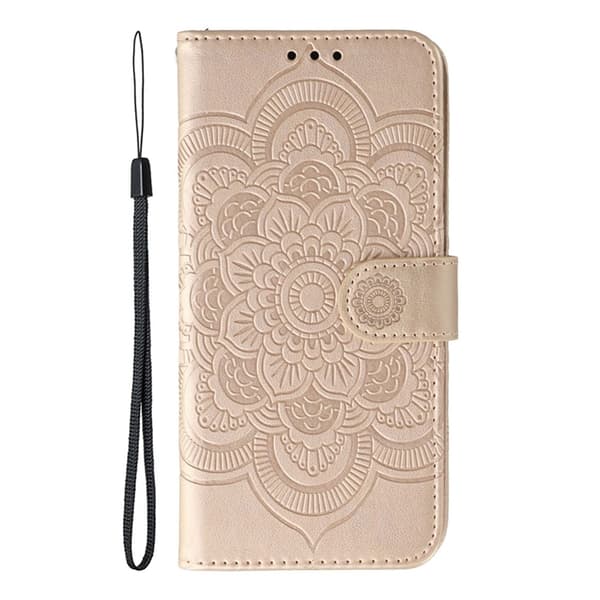 OnePlus 15 Plånboksfodral Mandala Imprinted Konstläder Roséguld