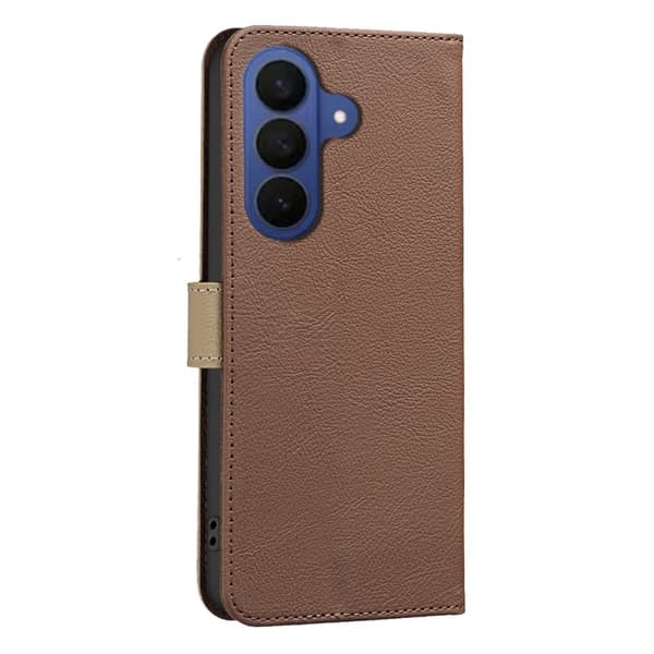 BINFEN Samsung Galaxy A57 Plånboksfodral Konstläder RFID Skydd - Brun