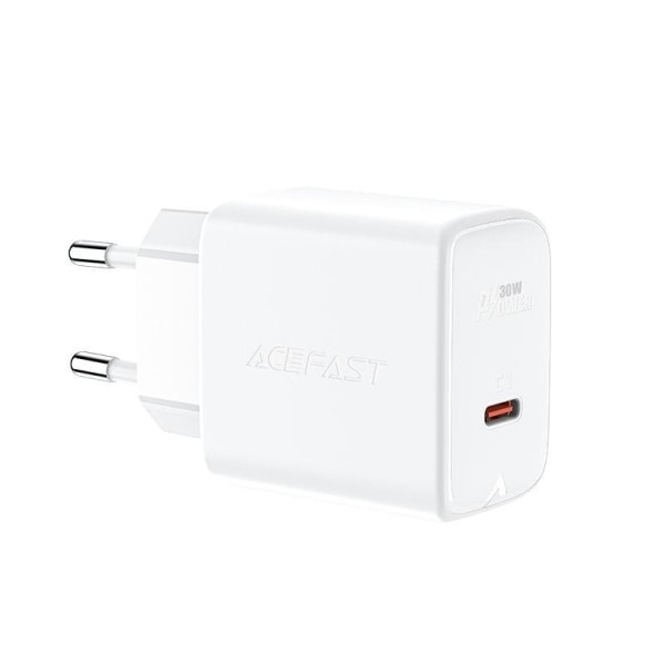 Acefast GaN -seinälaturi USB-C 30W - valkoinen