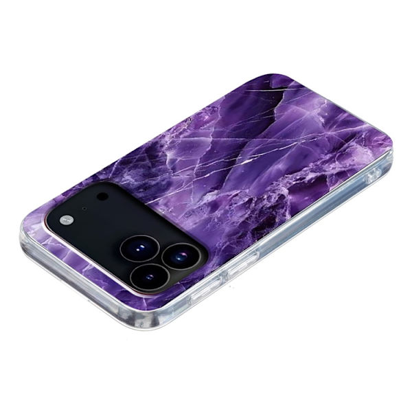 Mobilskal till iPhone 17 Pro Marble Pattern Printing Soft - Lila Lila