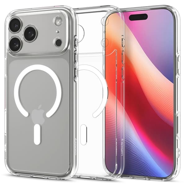 Spigen Mobilskal till iPhone 17 Pro Max Magsafe Ultra Hybrid - Clear/Vit Vit