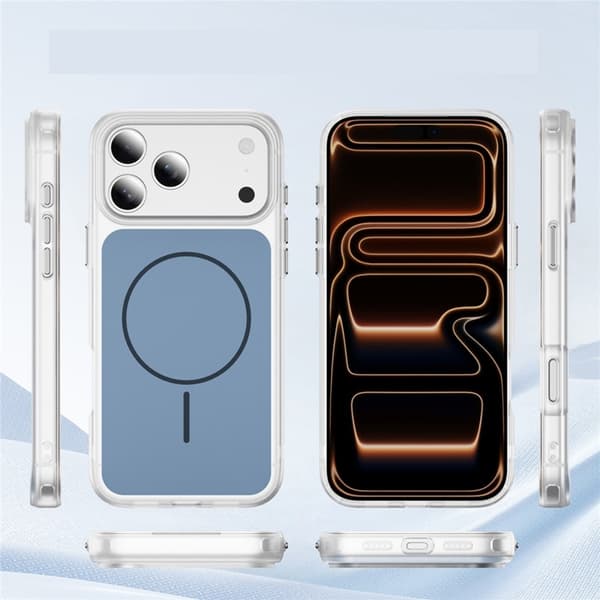 Mobilskal till iPhone 17 Pro MagSafe Skin Touch TPU PC - Blå Blå