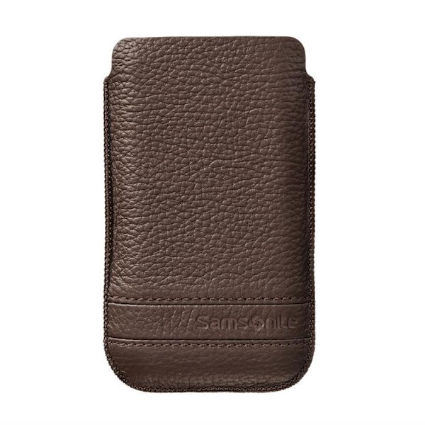 Samsonite Classic Mobilväska Läder Medium - Brun Brun