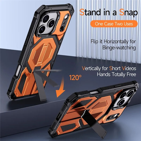 Mobilskal till iPhone 17 Pro Max Magsafe Shockproof - Orange Orange