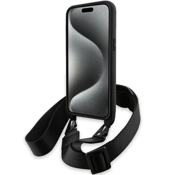BMW iPhone 15 Pro Halsremsskal M Edition Carbon Stripe Black