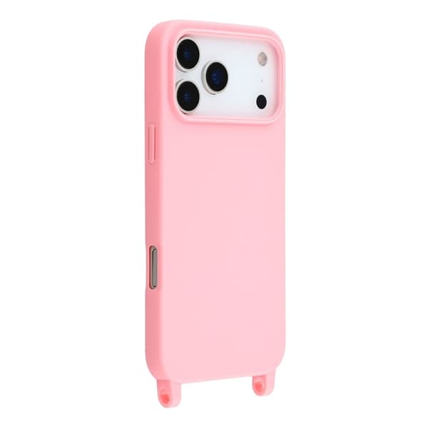 Mobilskal till iPhone 17 Pro TPU med Hål för Rem - Rosa Rosa