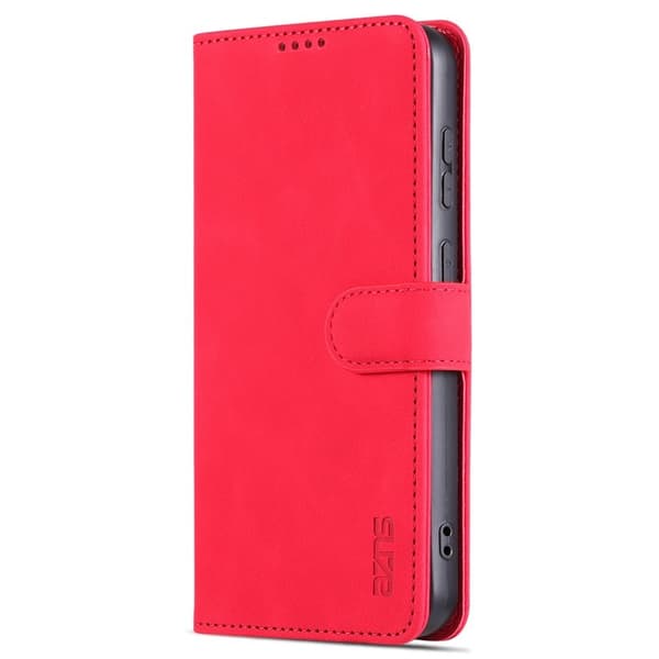 AZNS Samsung Galaxy S23 FE Plånboksfodral Slim Konstläder - Röd