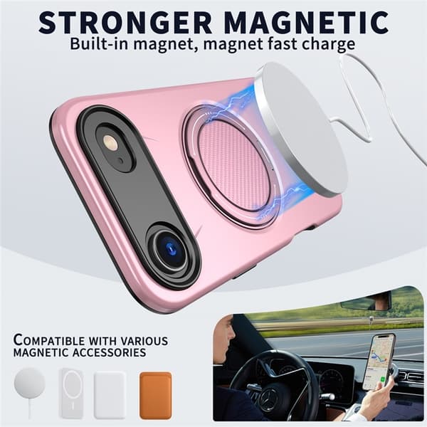 Mobilskal till iPhone Air MagSafe Rotating Kickstand - Rosa Rosa