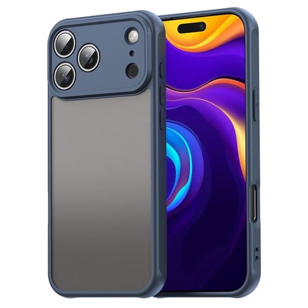 Mobilskal till iPhone 17 Pro Max Frostade krockkuddar Drop Proof - Blå Blå