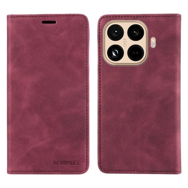 BETOPNICE Xiaomi 15T Pro Plånboksfodral Konstläder - Röd