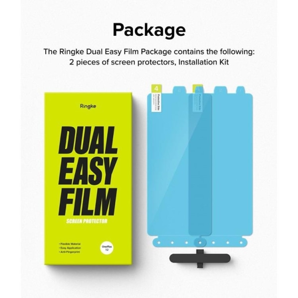 [2-Pack] Ringke OnePlus 12 5G Skærmbeskytter Dual Easy