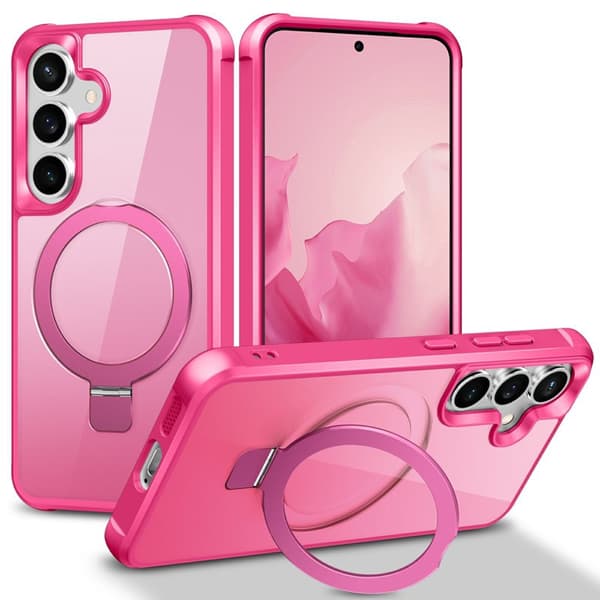 Mobilskal för Samsung Galaxy S26 Plus Magnetiskt Ringhållare TPU + PC - Rosa