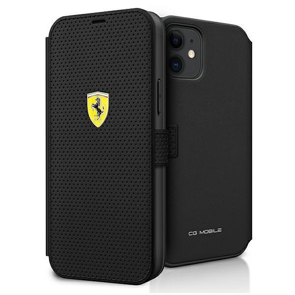 Ferrari Wallet Case iPhone 12 mini On Track Perforeret - Svar Black
