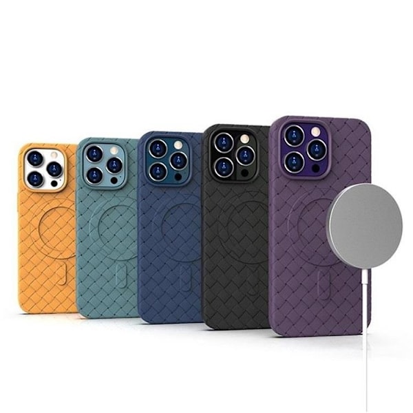 iPhone 15 Mobilskal Magsafe Woven - Lila