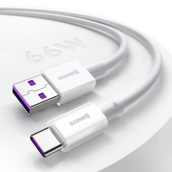 Baseus Superior USB-C till USB-A kabel 66 W 2m - Vit