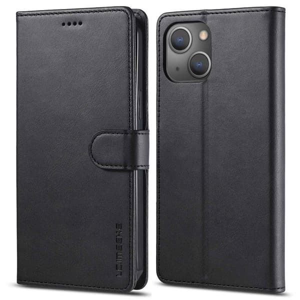 LC.IMEEKE iPhone 14 Plus Plånboksfodral Konstläder - Svart