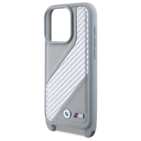 BMW Mobilskal till iPhone 16 Pro Max Carbon Stripe & Strap - Grå Grå