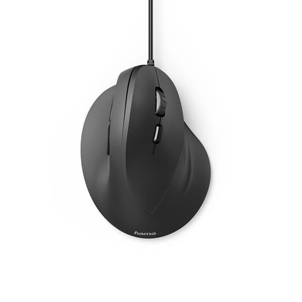 Hama Wired Mus Vertical Ergnomic - Svart