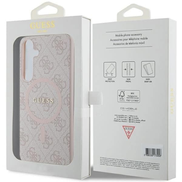 Guess Mobilskal till Galaxy S24 Magsafe Collection - Rosa Rosa