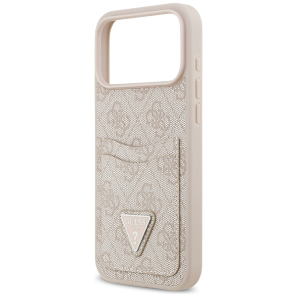 Guess Mobilskal till iPhone 17 Pro 4G Double Card Triangle Rosa