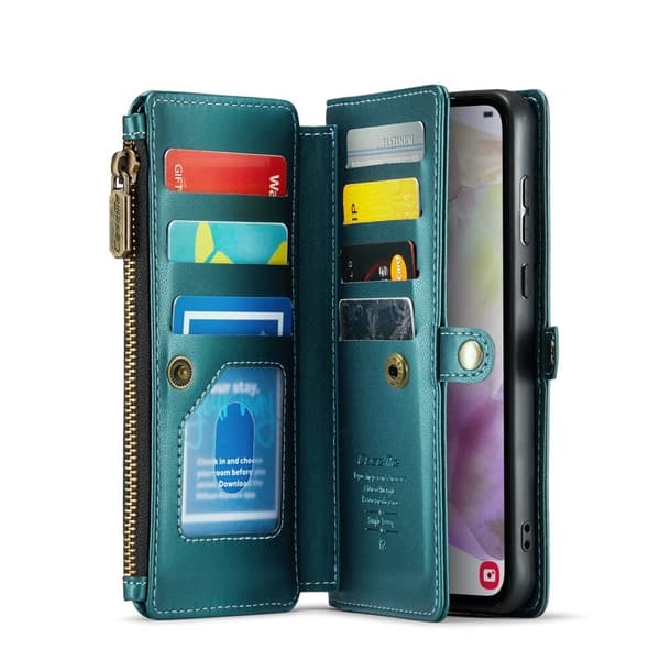 CASEME Plånboksfodral Konstläder för Samsung Galaxy A36 5G - Grön