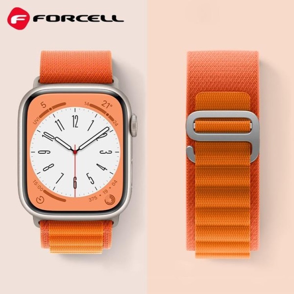 Forcell Apple Watch (42/44/45/49mm) Armband F-Design - Orange