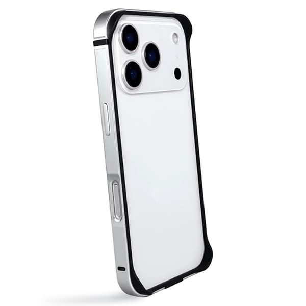 Mobilskal till iPhone 17 Pro Bumper Ultra Thin Metal TPU - Silver Silver