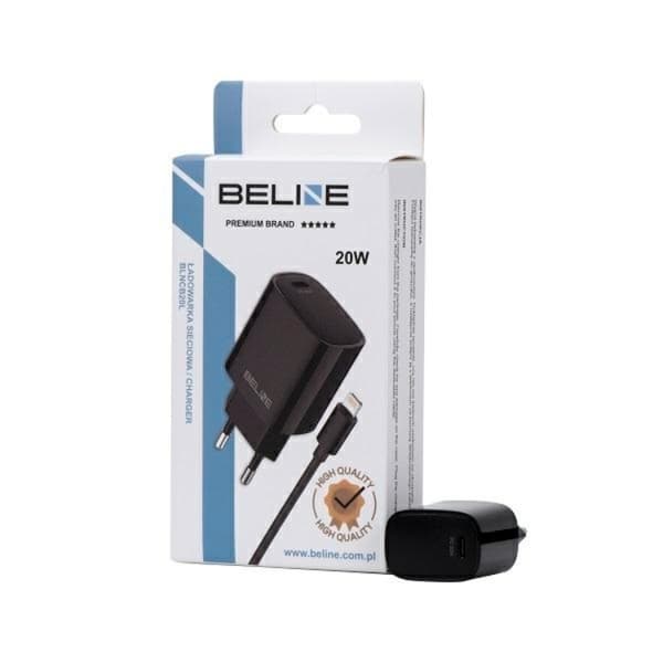 Beline Vægoplader med USB-C til Lightning Kabel - Sort Black