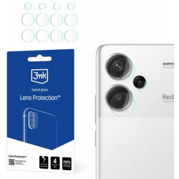 3MK Xiaomi Redmi Note 13 Pro Plus kameralinsedæksel - gennemsigtig Transparent