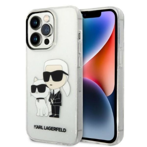 Karl Lagerfeld iPhone 14 Pro -kotelo IML GLIT NFT Karl & Choupette