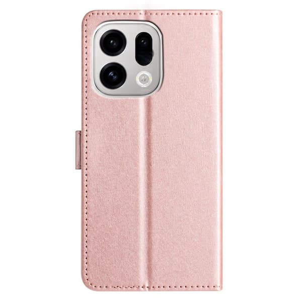 Oppo Find X9 Pro 5G Plånboksfodral Konstläder Magnetlås - Roséguld
