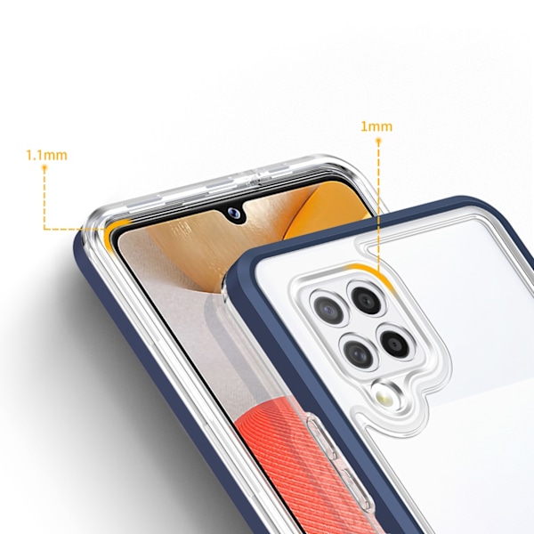 Galaxy A42 5G Skal Clear 3in1 - Blå