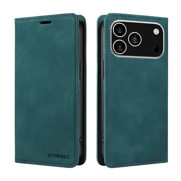 BETOPNICE iPhone 17 Pro Plånboksfodral Konstläder - Grön Grön