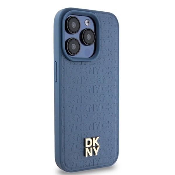 DKNY iPhone 15 Pro Mobilskal Magsafe Läder Pattern Metal Logo