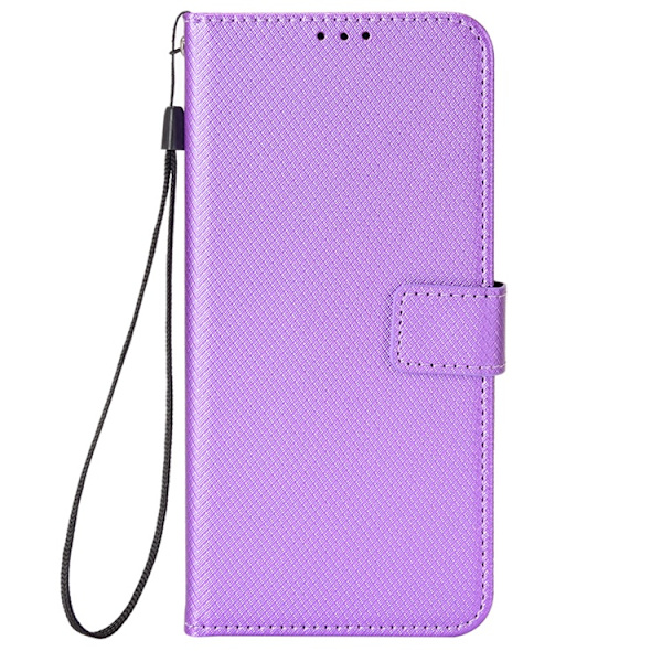 OnePlus 15 Plånboksfodral Strap Diamond Texture Konstläder Lila