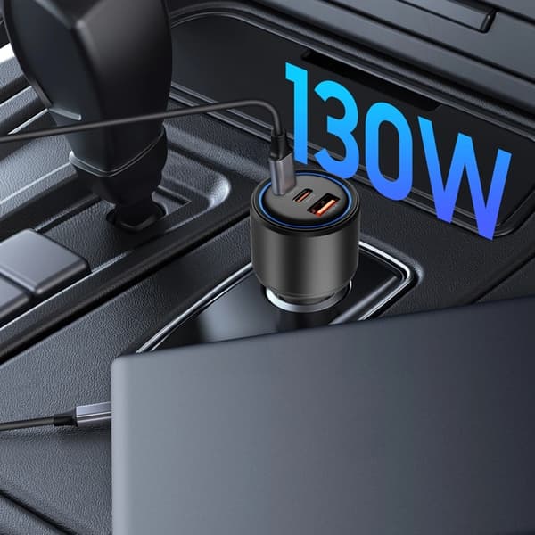 Tech-Protect Billaddare 130W - Svart Svart