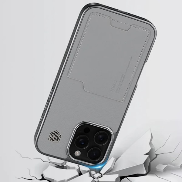 KIGC Mobilskal till iPhone 16 Pro Korthållare Electroplating - Grå Grå
