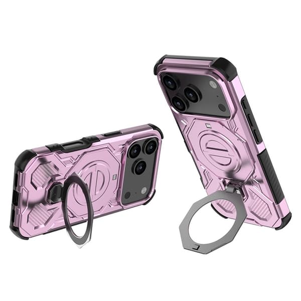 Mobilskal till iPhone 17 Pro Max Rotating Kickstand - Rosa Rosa