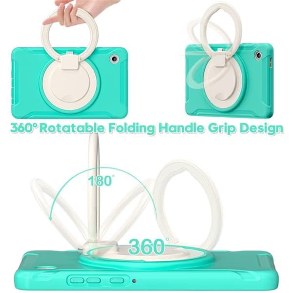 Mobilskal till Galaxy Tab A11 Rotary Kickstand Handle - Mintgrön Grön