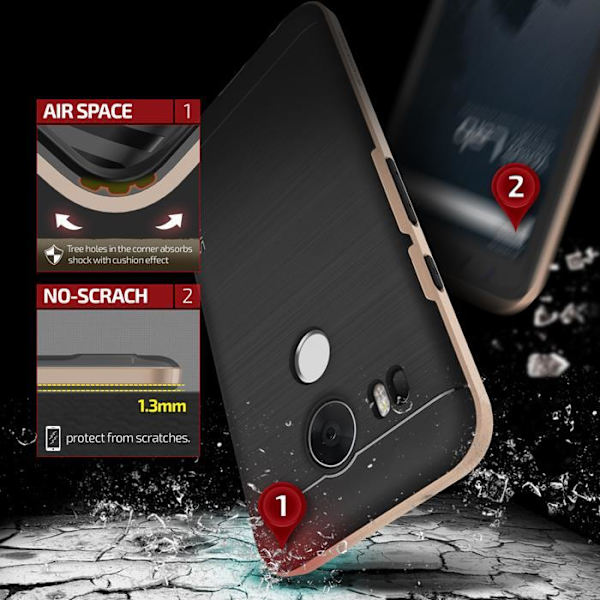 Verus High Pro Shield Cover til LG Nexus 5X - Guld