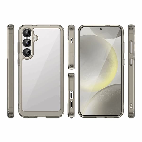 Mobilskal till Galaxy S25 Plus Outer Space med Ram - Transparent/Svart Transparent