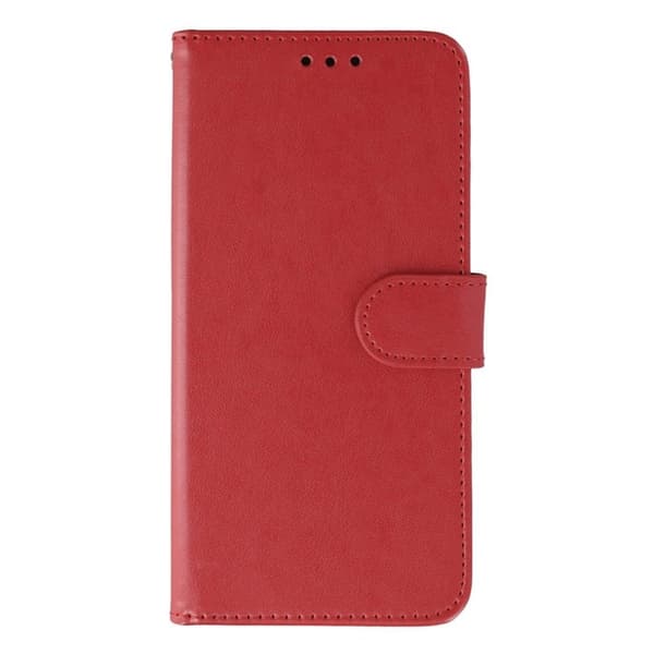 Samsung Galaxy S26 Plus Plånboksfodral Konstläder Flip med Rem - Röd