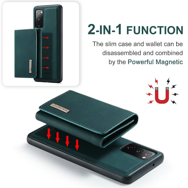 DG.MING M1 Series Magnetisk Tri-Fold Plånboksfodral Grön