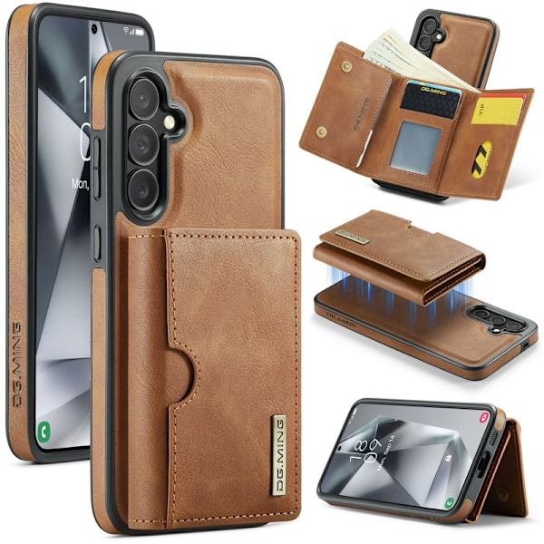 DG.Ming Plånboksfodral för Samsung Galaxy S26 Plus RFID Blocking - Brun