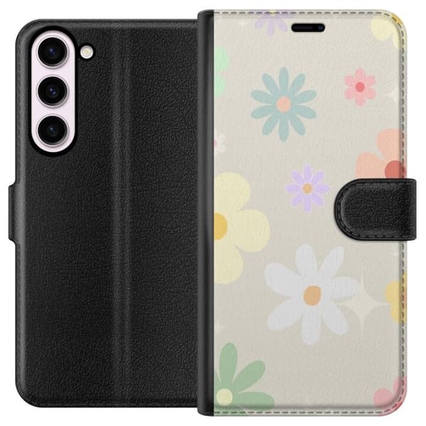 Plånboksfodral till Samsung Galaxy S23+ med fejdande blommor