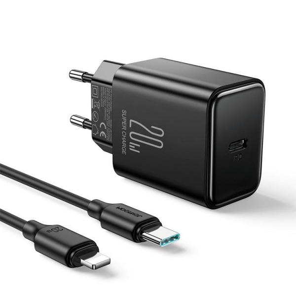 Joyroom PD Väggladdare USB-C 20W Lightning Kabel - Svart Svart