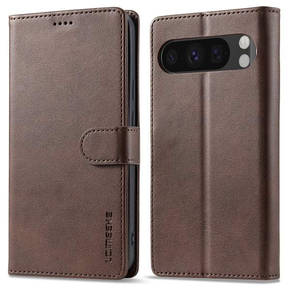 LC.IMEEKE Google Pixel 9 Pro XL Plånboksfodral Konstläder - Brun