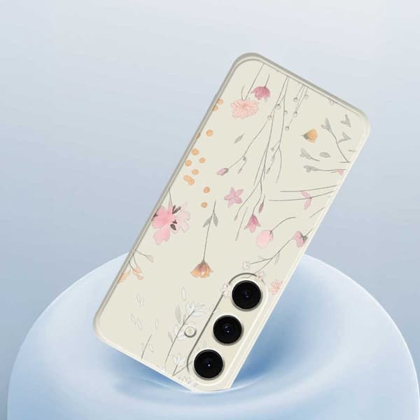 Mobilskal för Samsung Galaxy S26 Plus Blommönster TPU - Beige