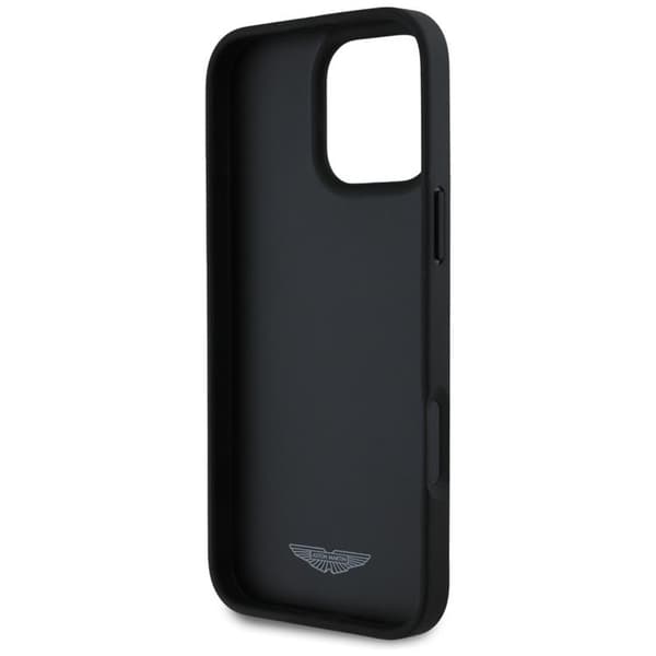Aston Martin Mobilskal till iPhone 16 Pro Max Läder Victory Design - Svart Black