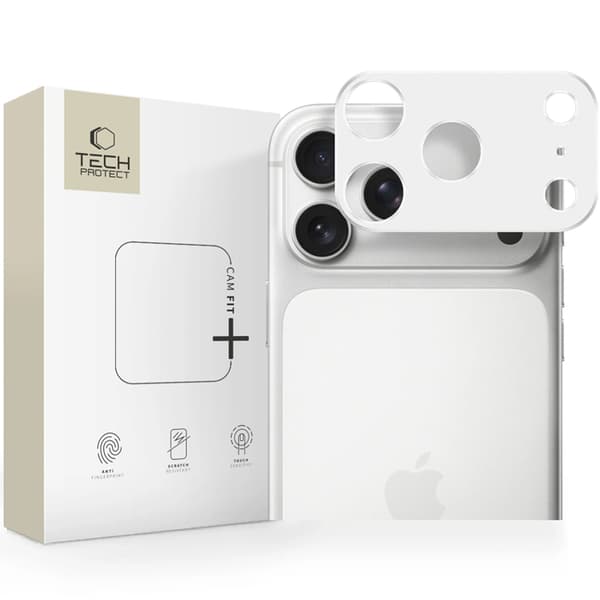 Tech-Protect iPhone 17 Pro Max Kameralinsskydd Camalloy Fit Plus Silver